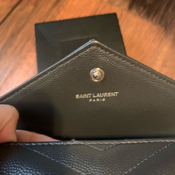 Saint Laurent YSL Small Envelope Wallet Coal Color - Picture 4 of 5
